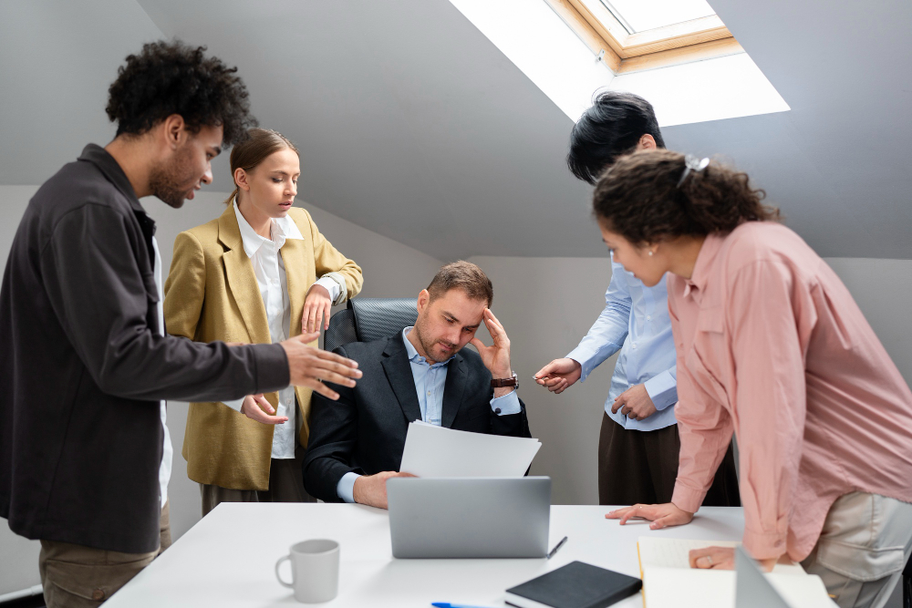 Workplace violence taking place between colleagues