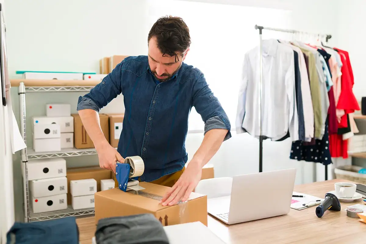 Etsy seller calculating product costs including materials and packaging