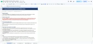Manual Multichannel Stock Reconciliation Sheet