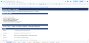 Accounts Payable & Bills Tracker