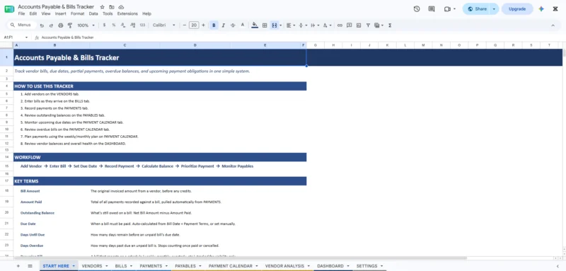 accounts payable bills tracker 1