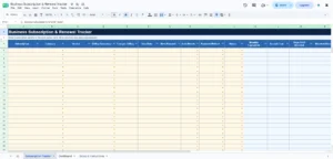 Business Subscription & Renewal Tracker