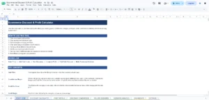 Ecommerce Discount & Profit Calculator