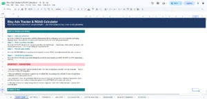Etsy Ads Tracker & ROAS Calculator