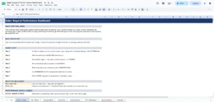 Sales Target & Performance Dashboard