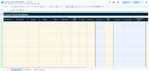 Inventory Tracker Spreadsheet