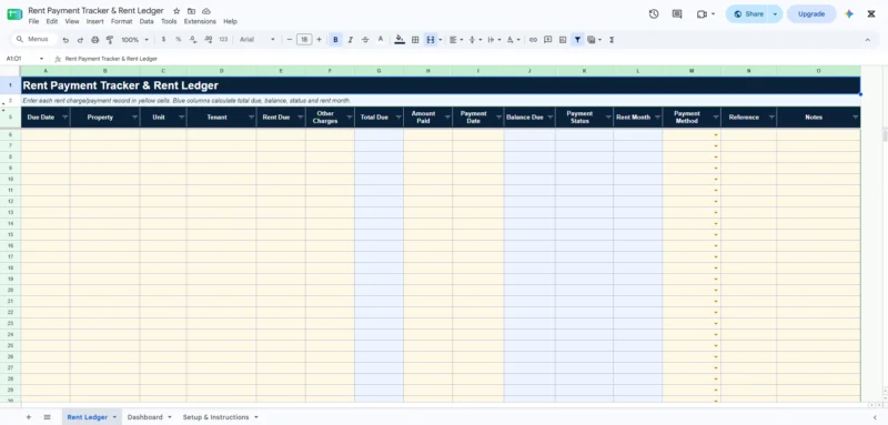 rent payment tracker rent ledger template 1
